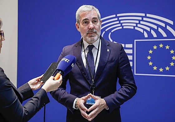 El presidente de Canarias, Fernando Clavijo, durante su última visita a Bruselas en noviembre del año pasado.