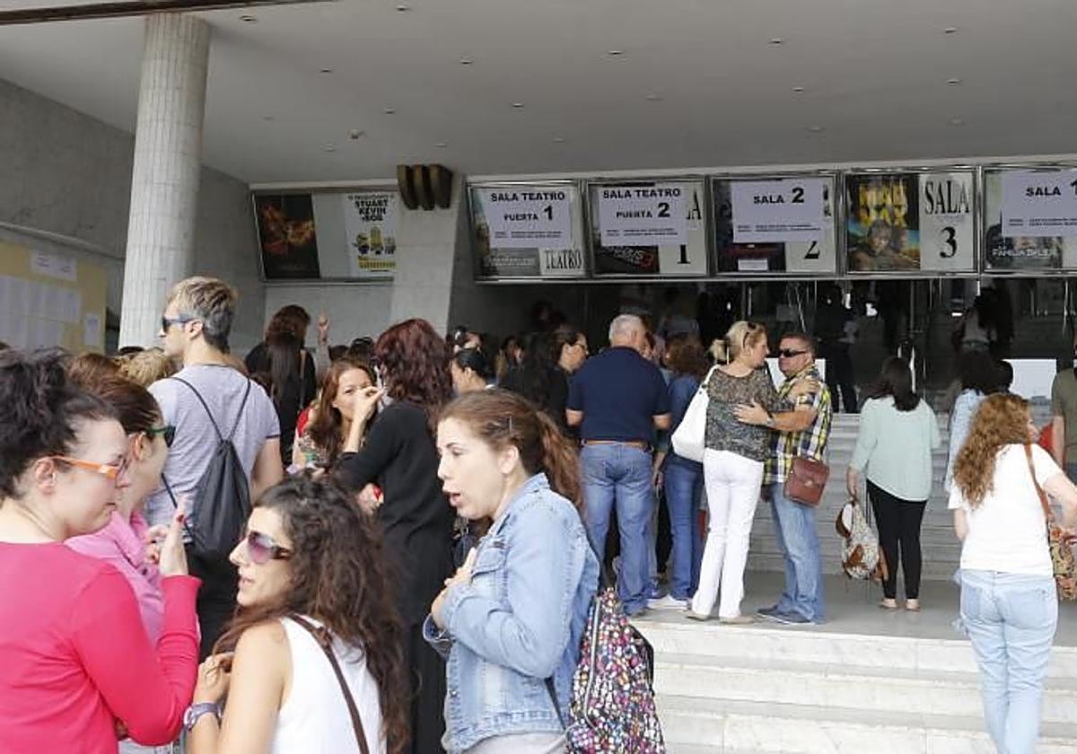 Imagen de archivo de una convocatoria para unas oposiciones de enfermería en Arrecife de Lanzarote.