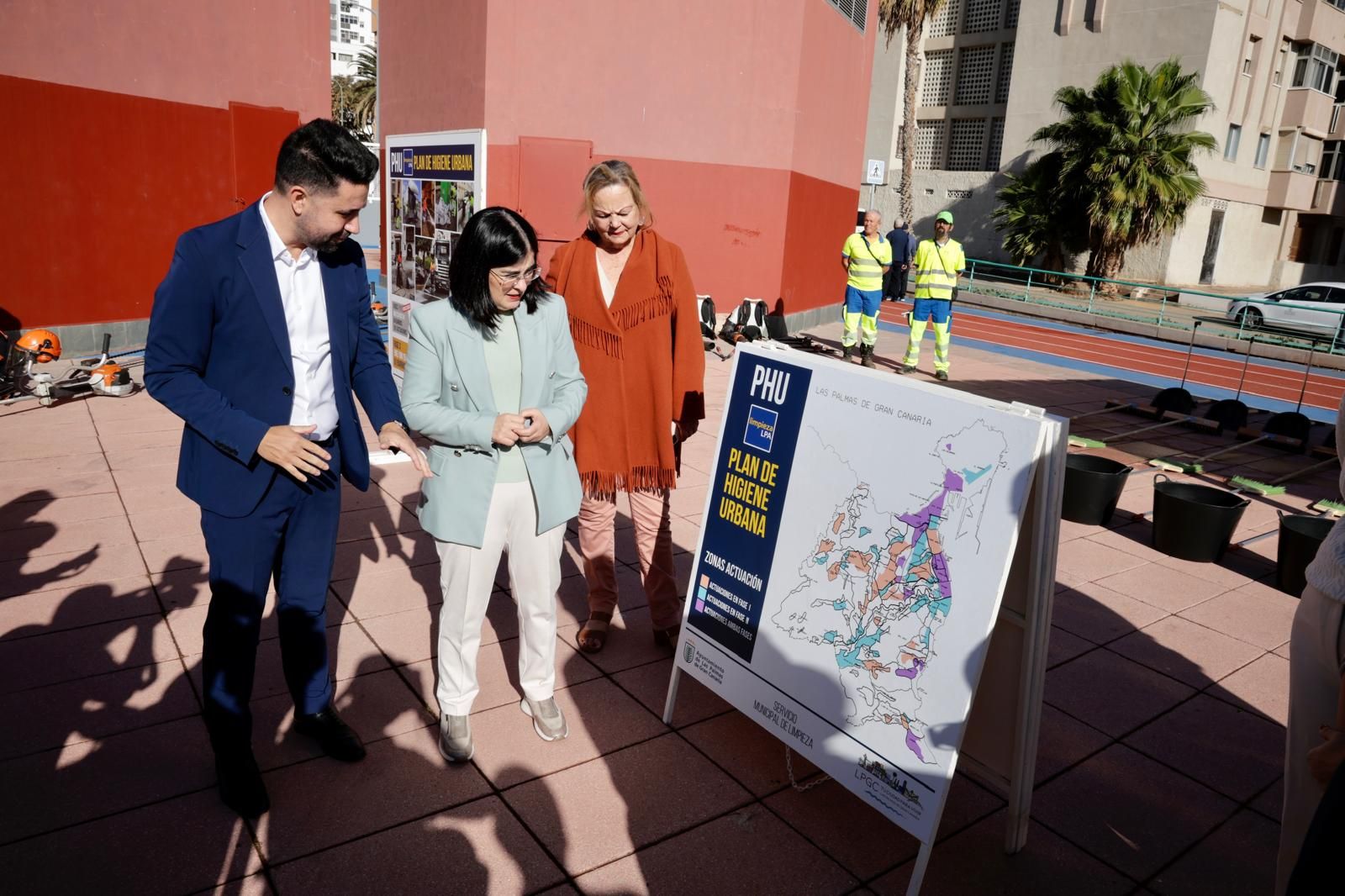 Las imágenes de la presentación de Carolina Darias de la tercera fase del Plan de Higiene Urbana