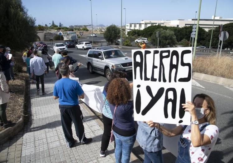 Una de las manifestaciones de los vecinos.