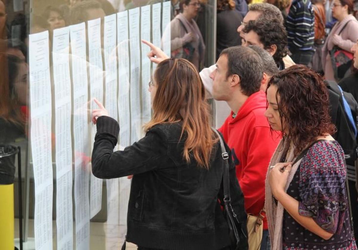 Imagen de archivo de examen de oposición en el Campus de Tafira.