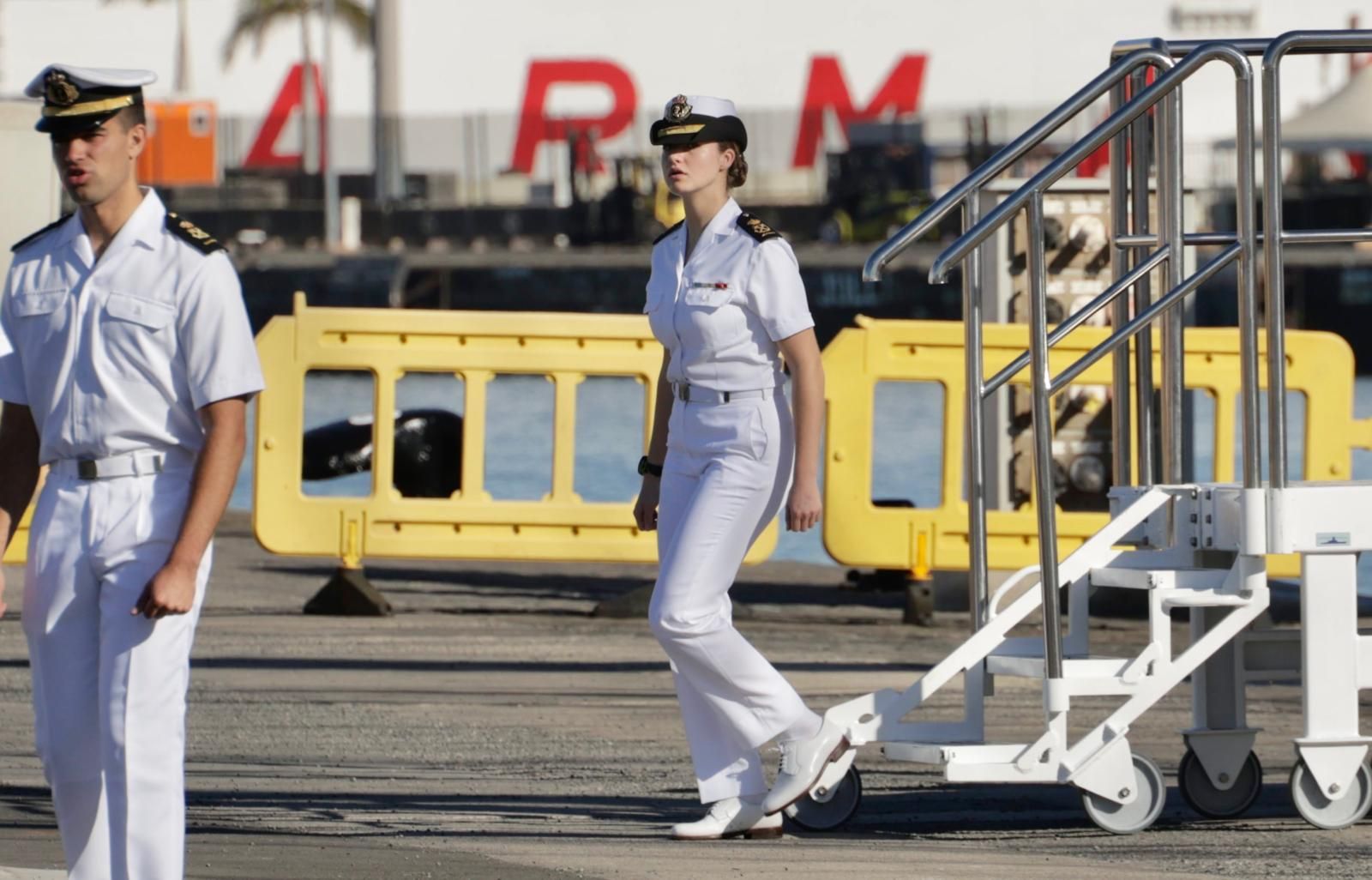 Las imágenes del desembarco de la princesa Leonor en Gran Canaria