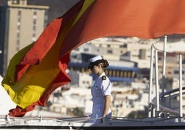 La princesa Leonor a su llegada a Las Palmas de Gran Canaria.