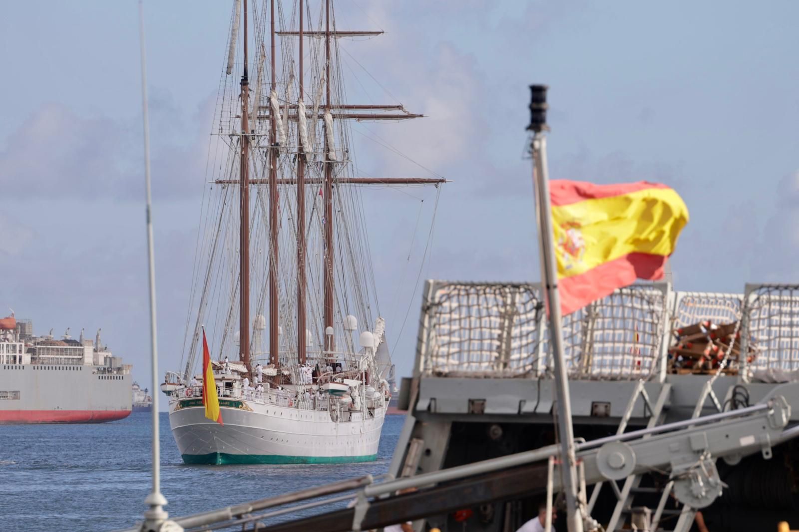 Salida de la princesa Leonor en el Buque escuela Juan Sebastián Elcano