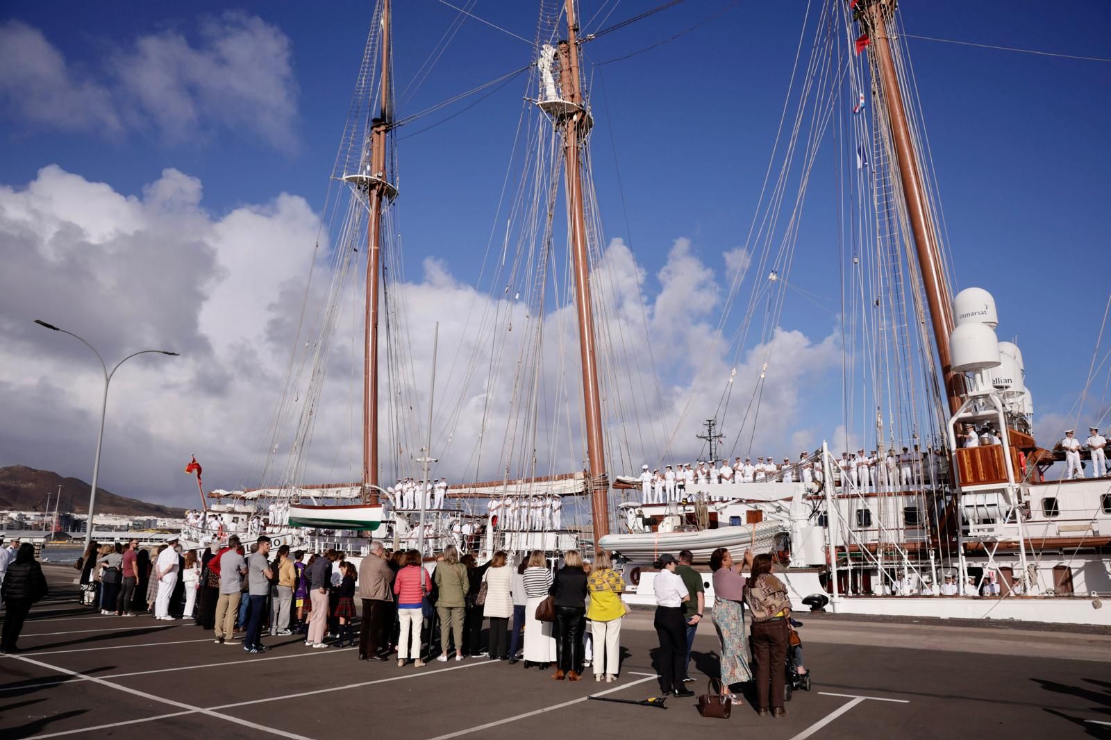 Salida de la princesa Leonor en el Buque escuela Juan Sebastián Elcano