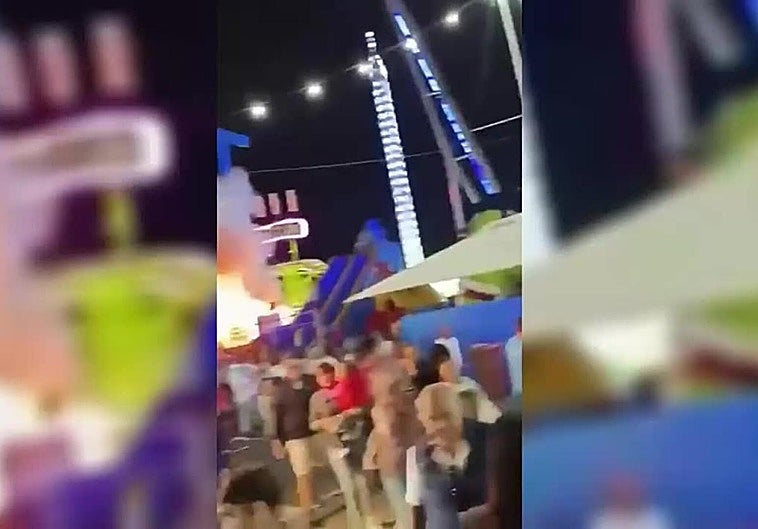 Susto por un incendio en la feria de cochitos de Arguineguín