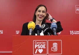 Nira Fierro en el Congreso Regional del PSOE.