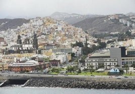Vista aérea de la capital grancanaria.