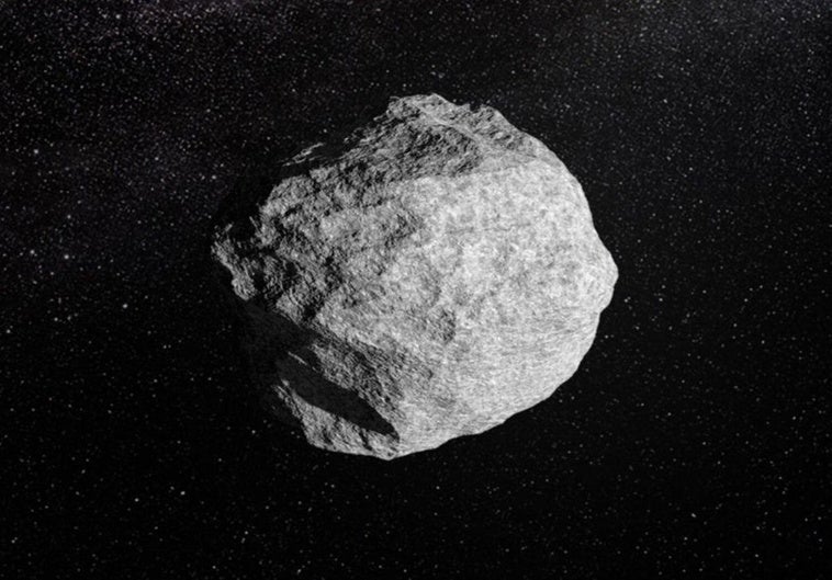 Foto de archivo de un asteroide.