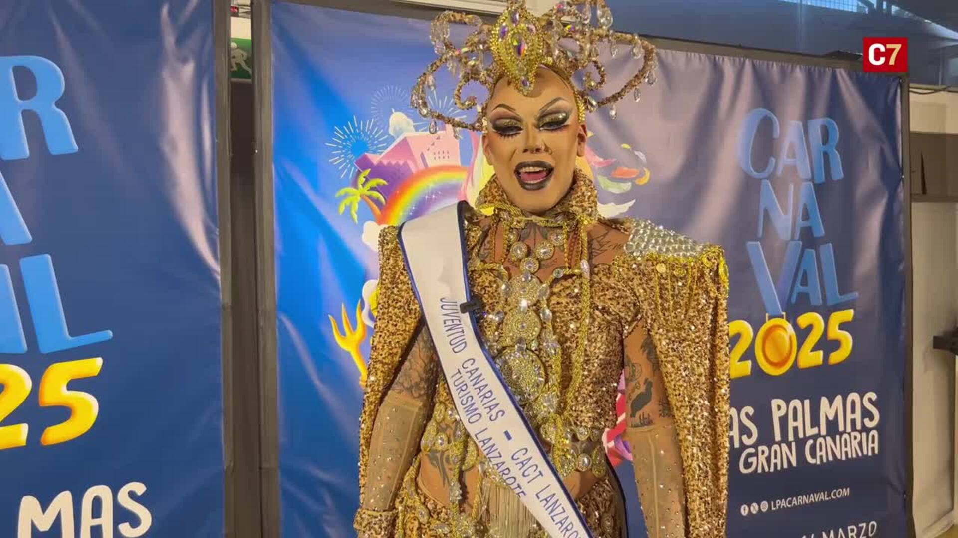 Presentación de Drag Eros en el carnaval de Las Palmas de Gran Canaria 2025