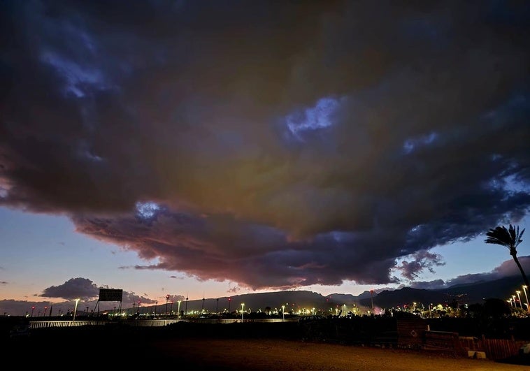 Nubes y viento en el sureste de Gran Canaria.