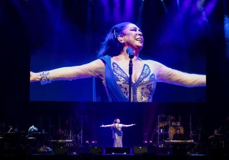 Isabel Pantoja en el concierto que ofreció en Gran Canaria en agosto de 2023.