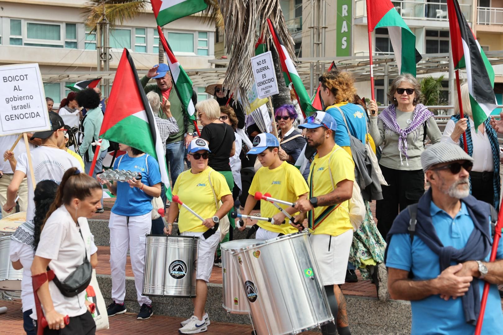 Manifestación contra la guerra, en defensa de la paz y del pueblo palestino