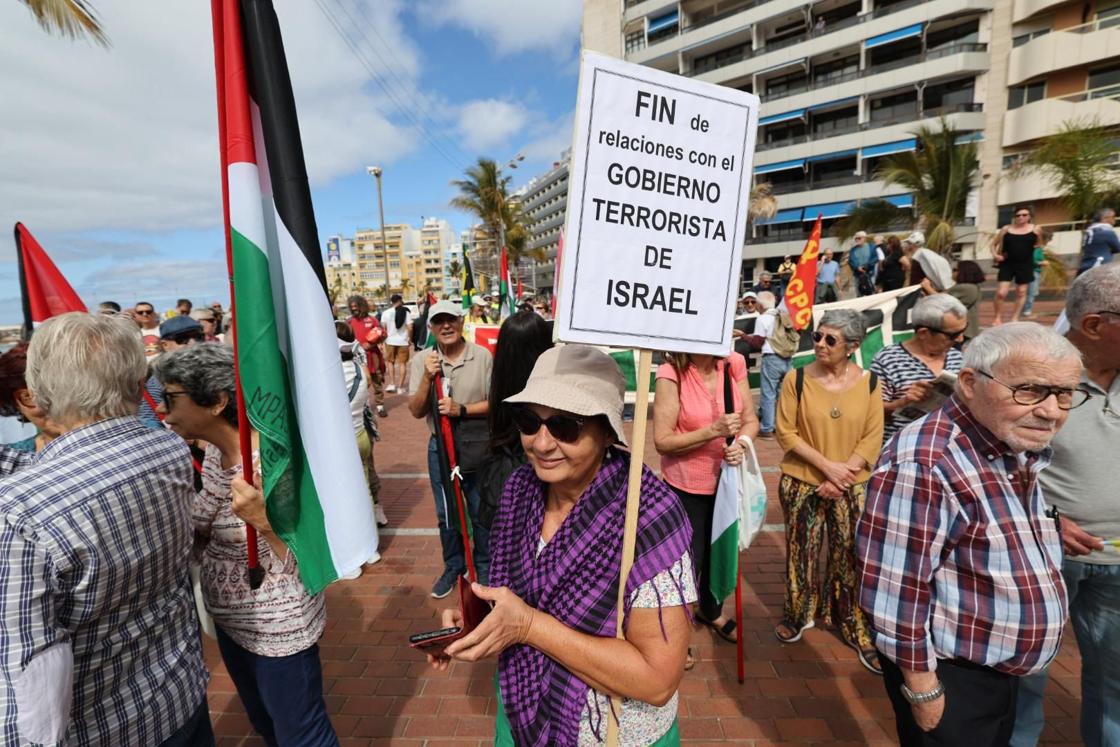 Manifestación contra la guerra, en defensa de la paz y del pueblo palestino