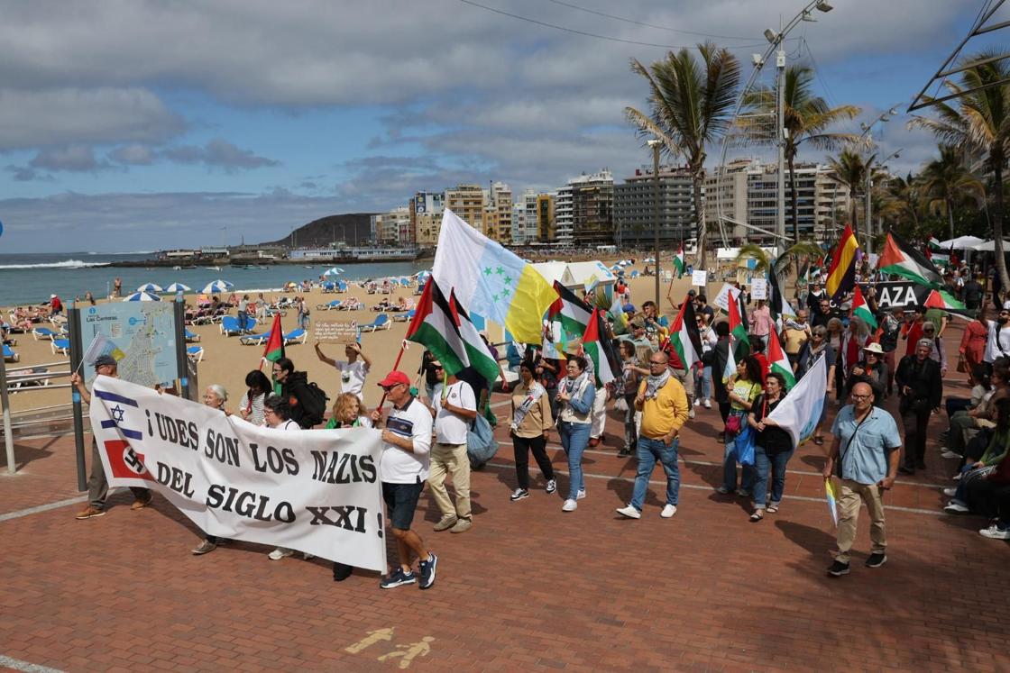 Manifestación contra la guerra, en defensa de la paz y del pueblo palestino