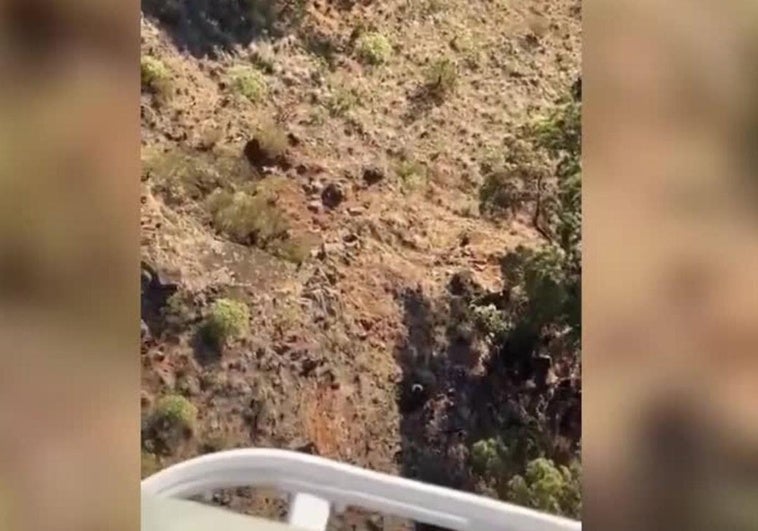 Rescatan a una senderista alemana, con hipotermia leve, en una zona abrupta de un sendero de El Hierro