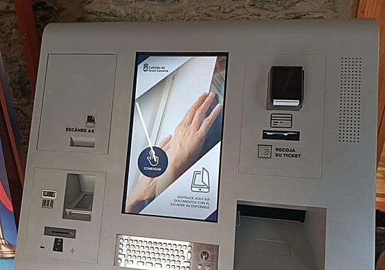 Imagen de uno de los dispositivos que permiten obtener el certificado de empadronamiento.