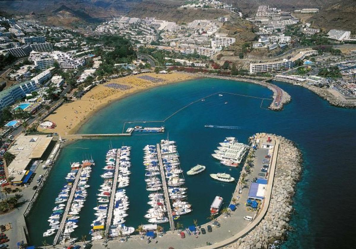 Vista del muelle deportivo de Puerto Rico.