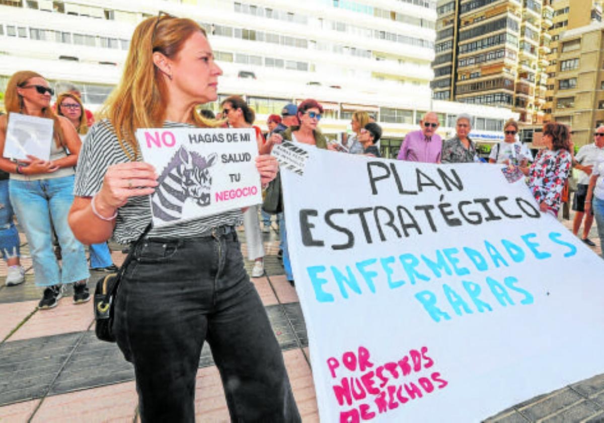 Protesta del pasado mes de diciembre para exigir la aplicación de la estrategia de enfermedades raras.