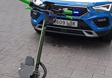 Interceptan un patinete en Mesa y López que circulaba en zona prohibida y sin normativa vigente