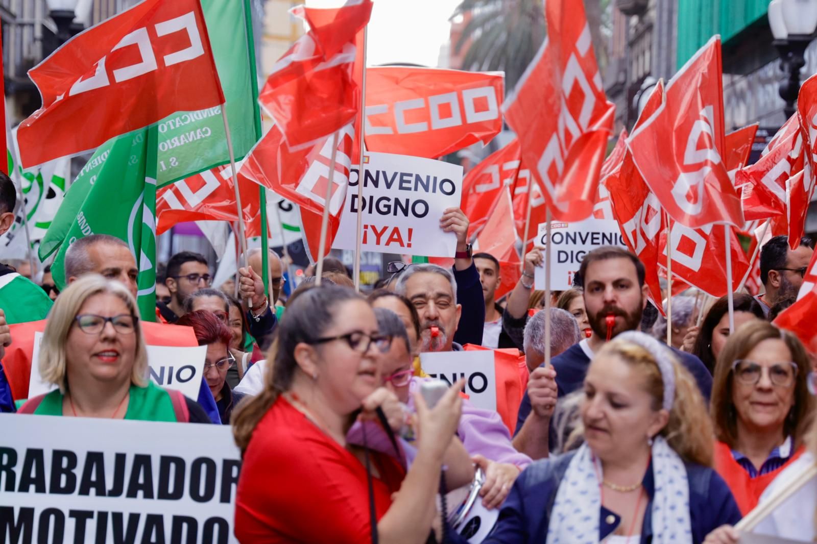 Manifestación por la mejora de sueldos en la sanidad privada