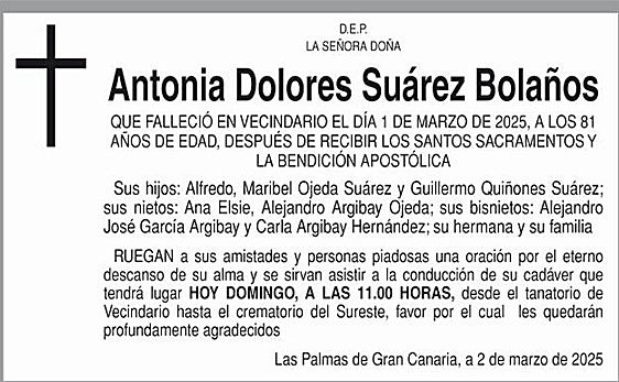 Antonia Dolores Suárez Bolaños