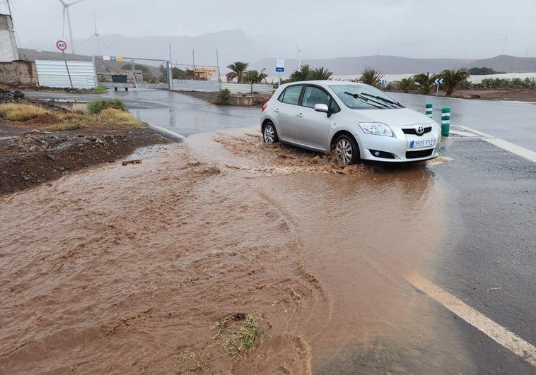 Primeras lluvias en el sureste de Gran Canaria.