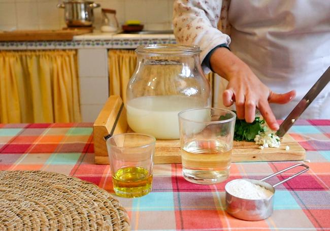 ingredienes para la veloute de pescado