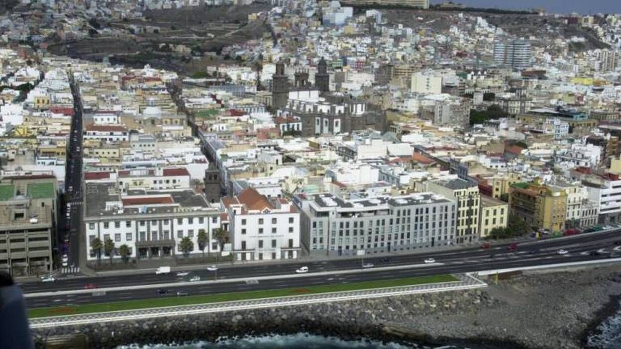 Vista área de la capital grancanaria.