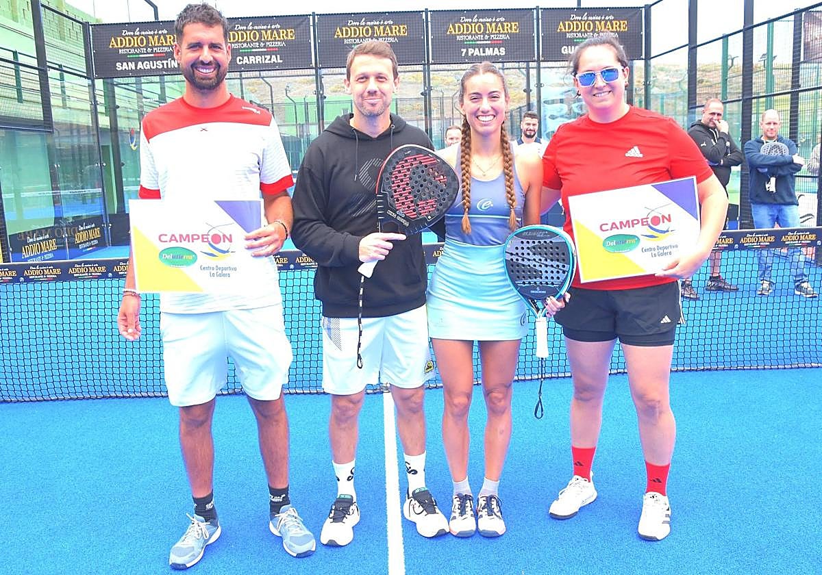 Las parejas ganadoras, a la conclusión del Challenger La Galera.