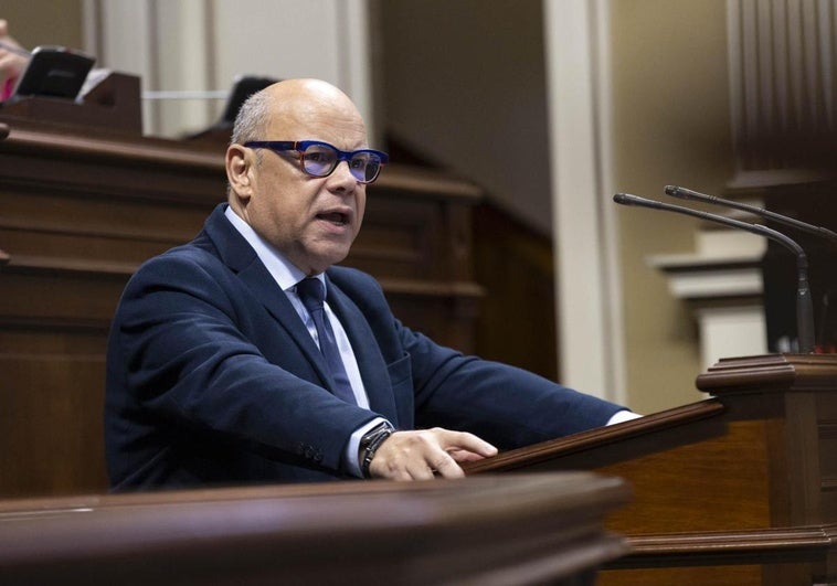 José Miguel Barragán, en su intervención en el Parlamento de Canarias.