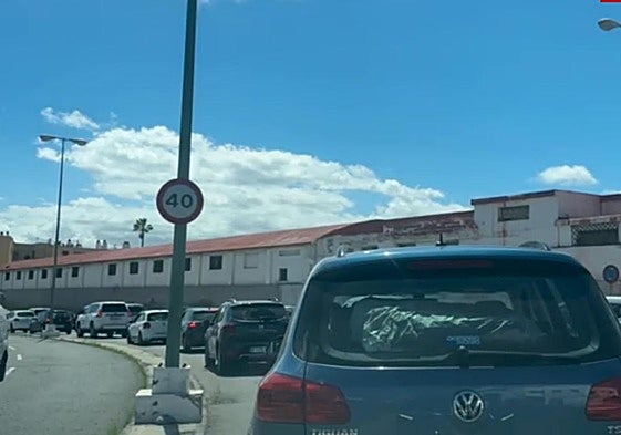 Imagen de las retenciones ya alcanzando la zona de El Sebadal.