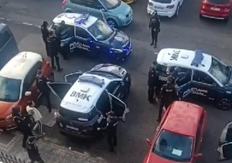 Imagen de los detenidos en La Paterna, en la capital grancanaria.