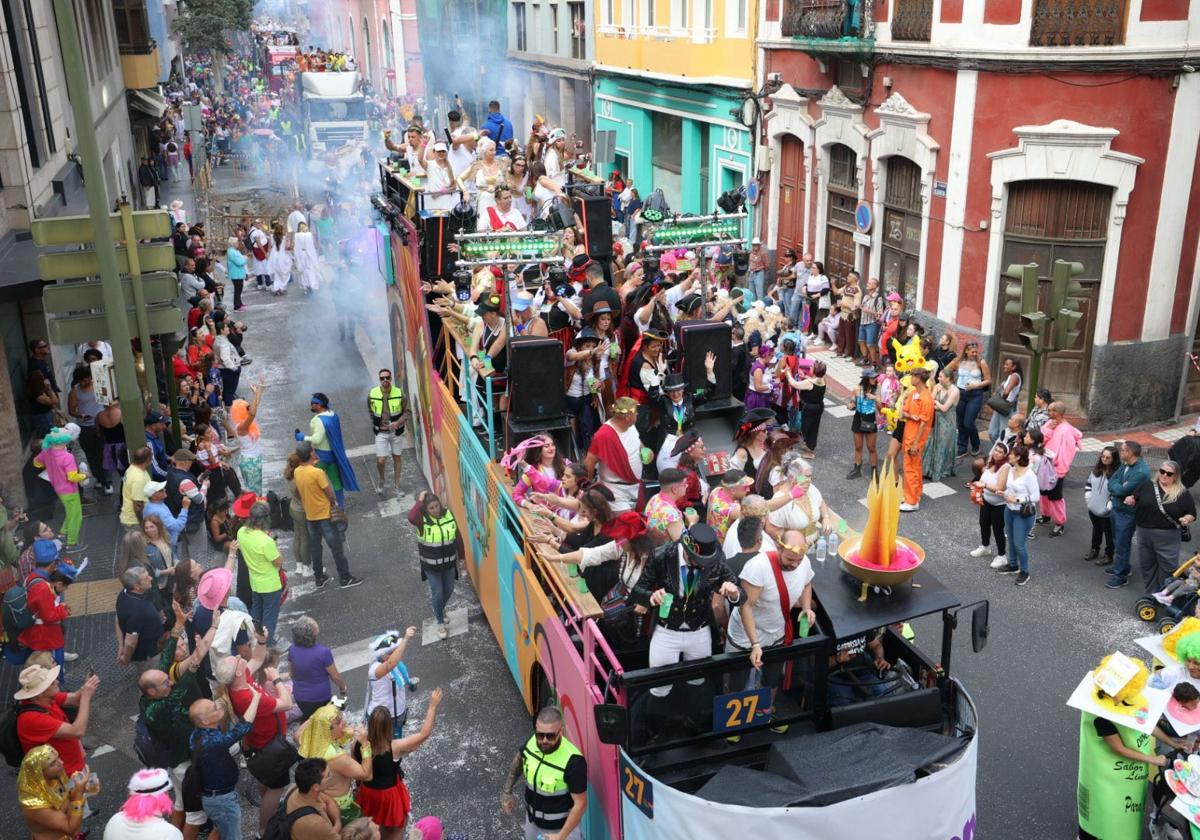 Imagen de la cabalgata que se celebra este sábado en Las Palmas de Gran Canaria.