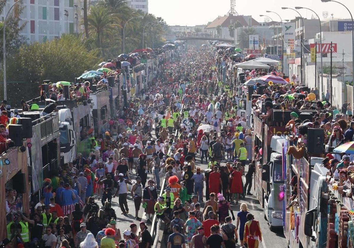 Foto archivo del carnaval de Maspalomas en 2024.