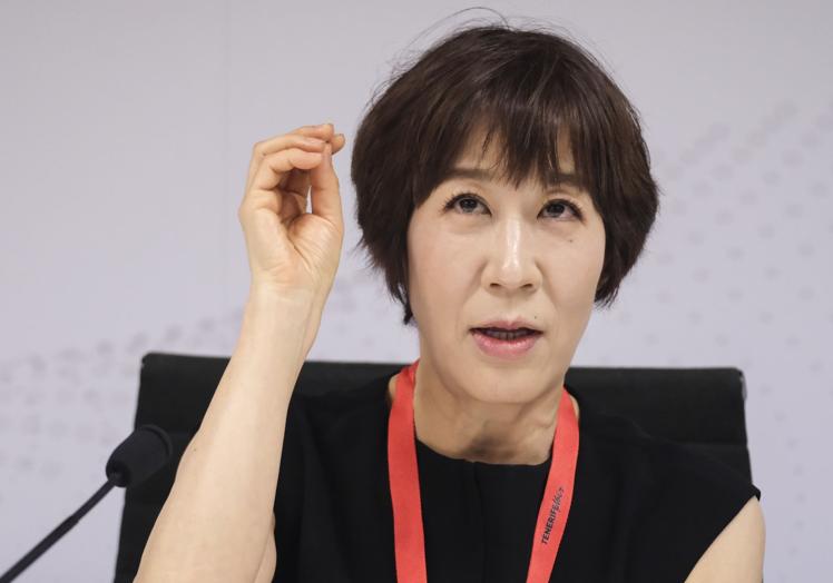 Yoko Kanno, durante la rueda de prensa.