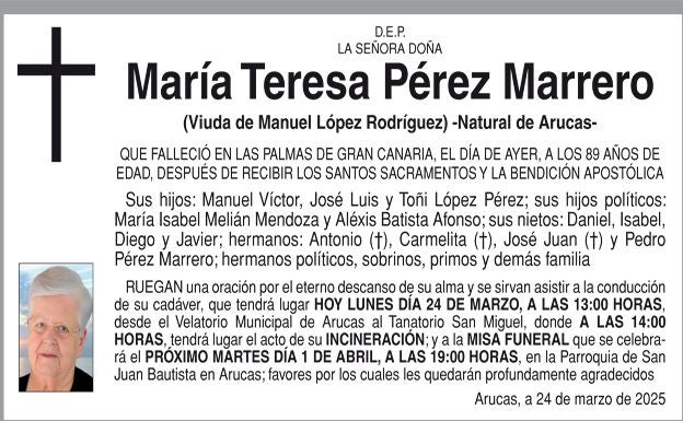 María Teresa Pérez Marrero