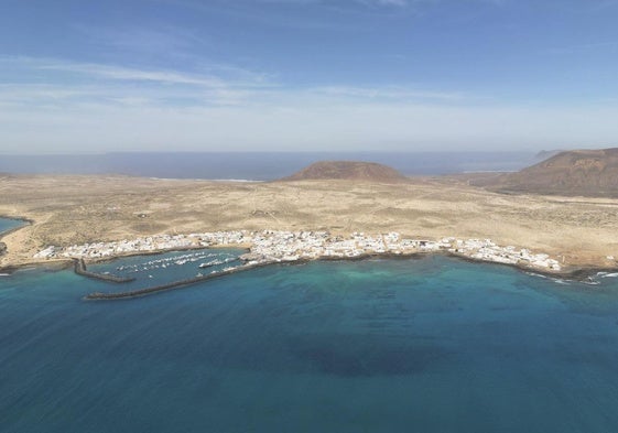 Vista de La Graciosa desde Lanzarote.