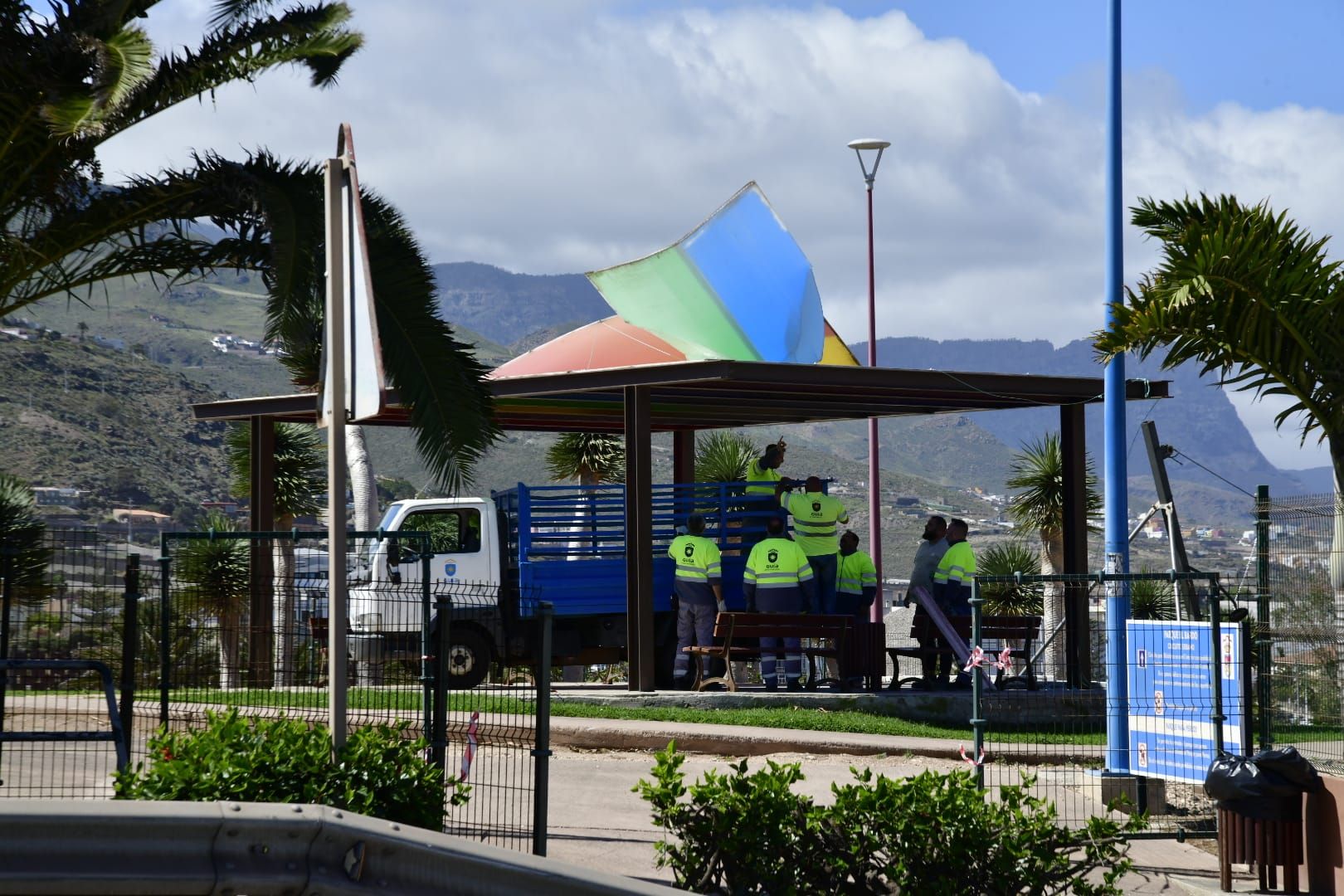 Las rachas de viento causan estragos en el norte de Gran Canaria