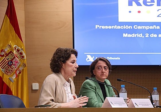 La directora de la AEAT, Soledad Fernández Doctor y la directora de de Gestión, Rosa Prieto del Rey, este miércoles.