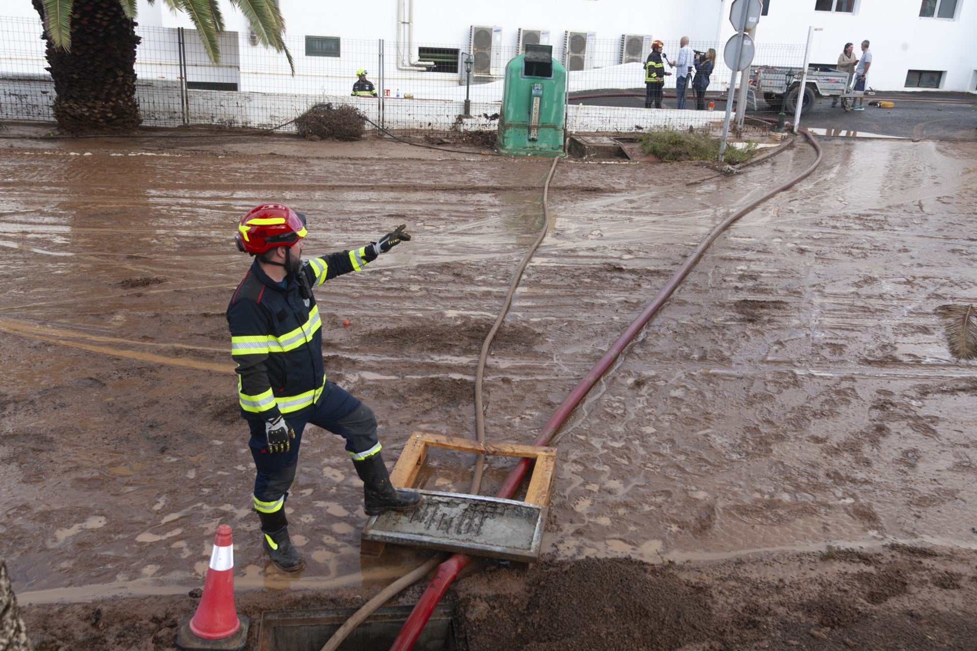 Los efectos de la lluvia en Lanzarote, en imágenes
