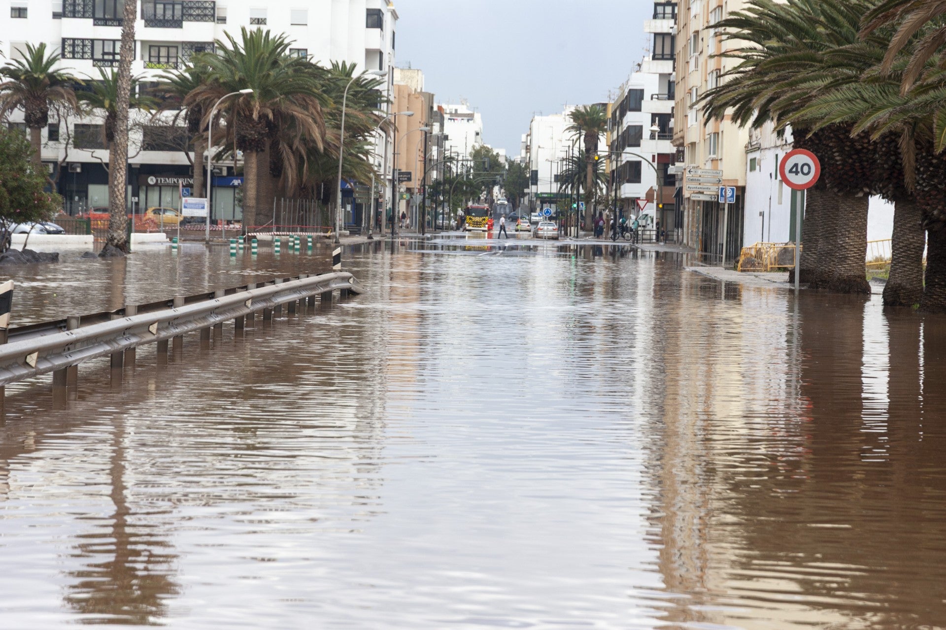 Los efectos de la lluvia en Lanzarote, en imágenes