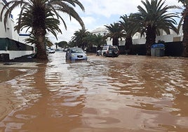 Los efectos de la lluvia en Lanzarote, en imágenes