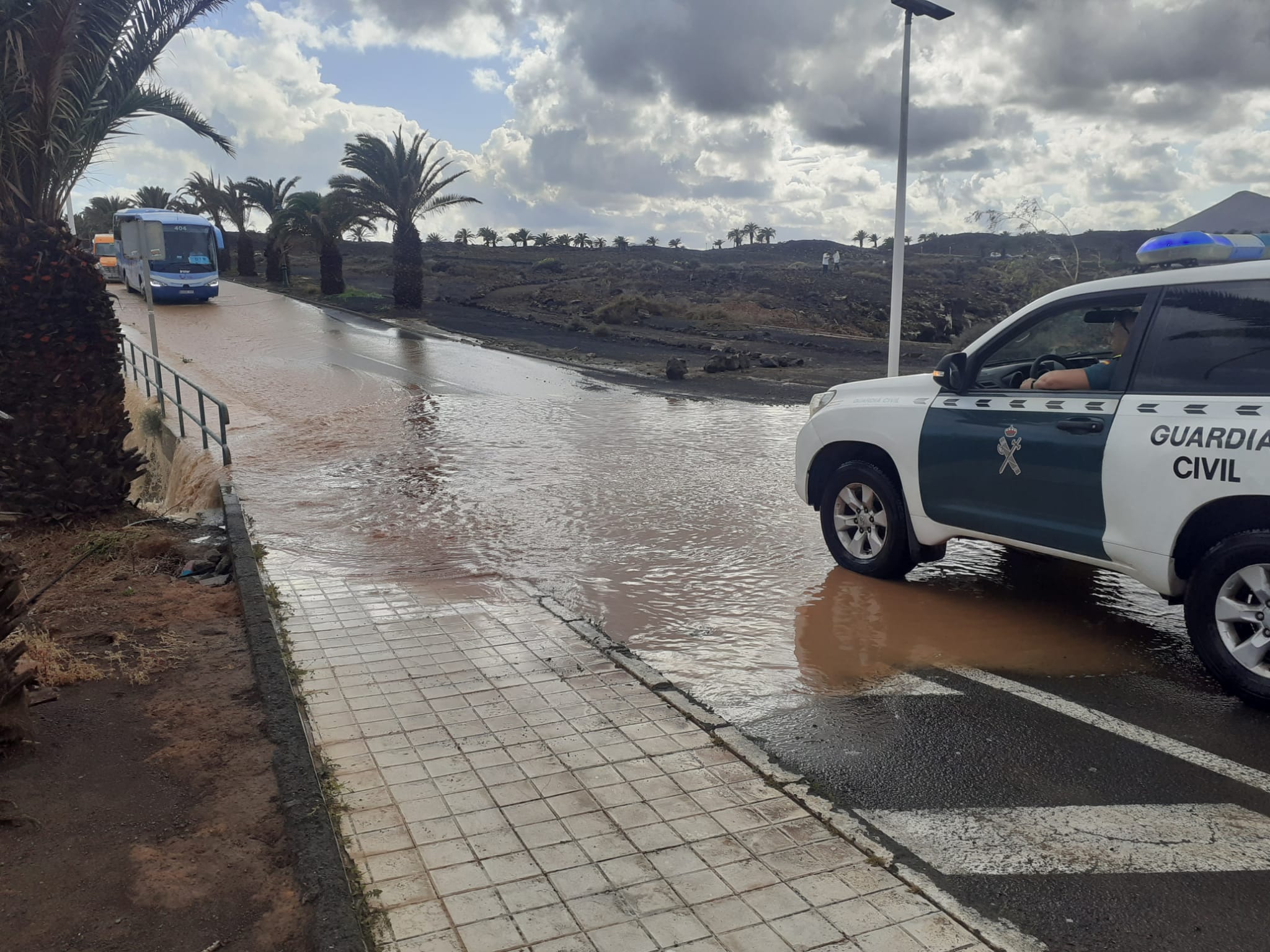 Los efectos de la lluvia en Lanzarote, en imágenes