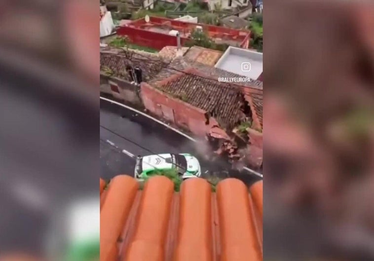 Yeray Lemes se sale de la carretera y se estrella contra una casa en el Rally Norte de Tenerife