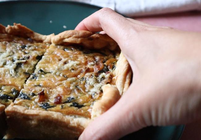 Cena del viernes: quiche de espinacas