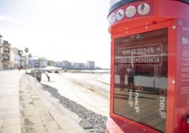 Tótem de emergencia instalado en Arinaga.