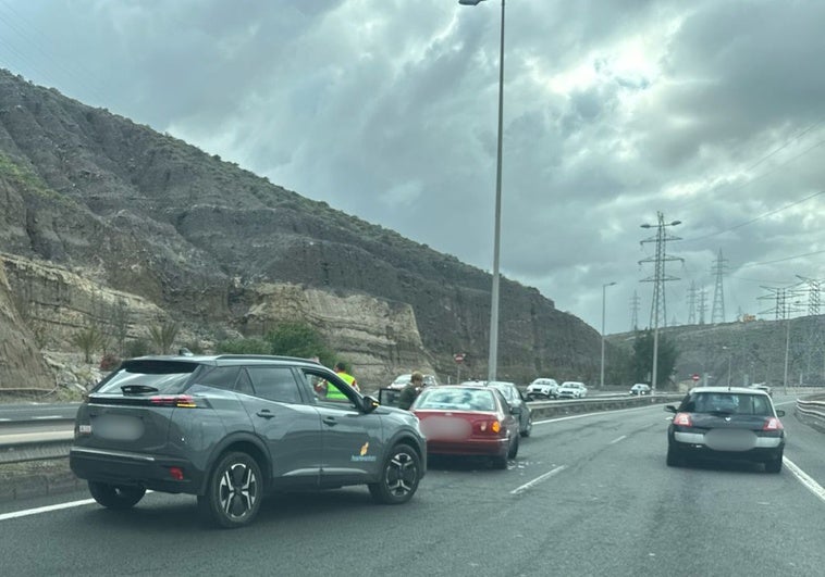 Retenciones en GC-3 por un accidente múltiple