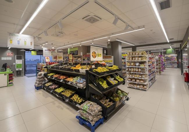 El interior del supermercado