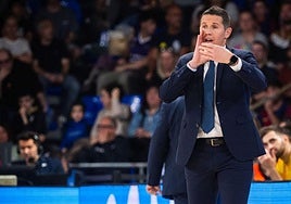 Lakovic, durante el encuentro disputado en el Palau el domingo.